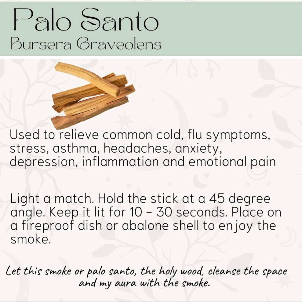 Organic Palo Santo Sticks from Peru| Bundle of 3|Purifying and Grounding