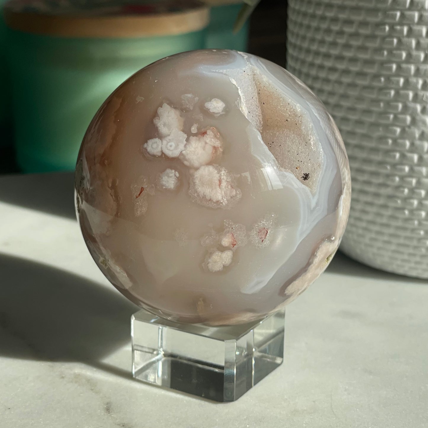 Flower Agate Sphere|Growth & Potential