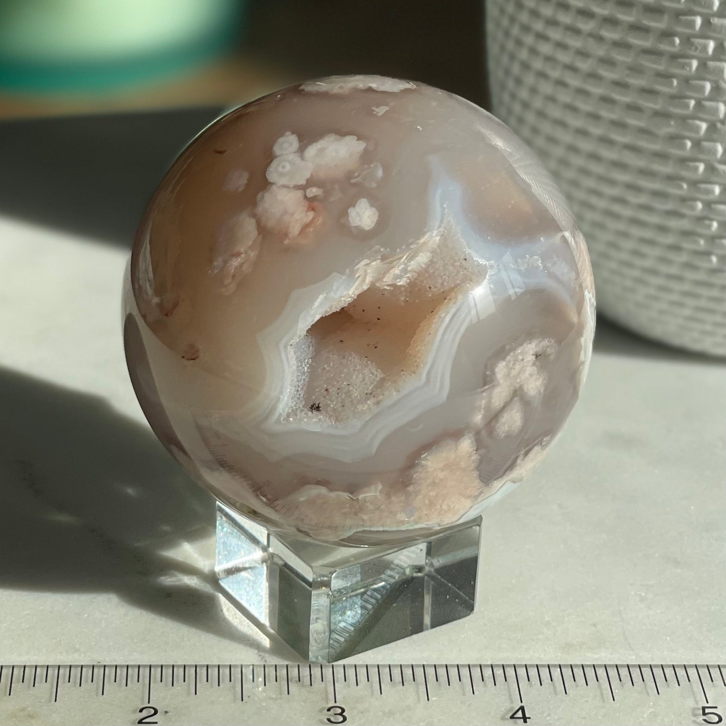 Flower Agate Sphere|Growth & Potential