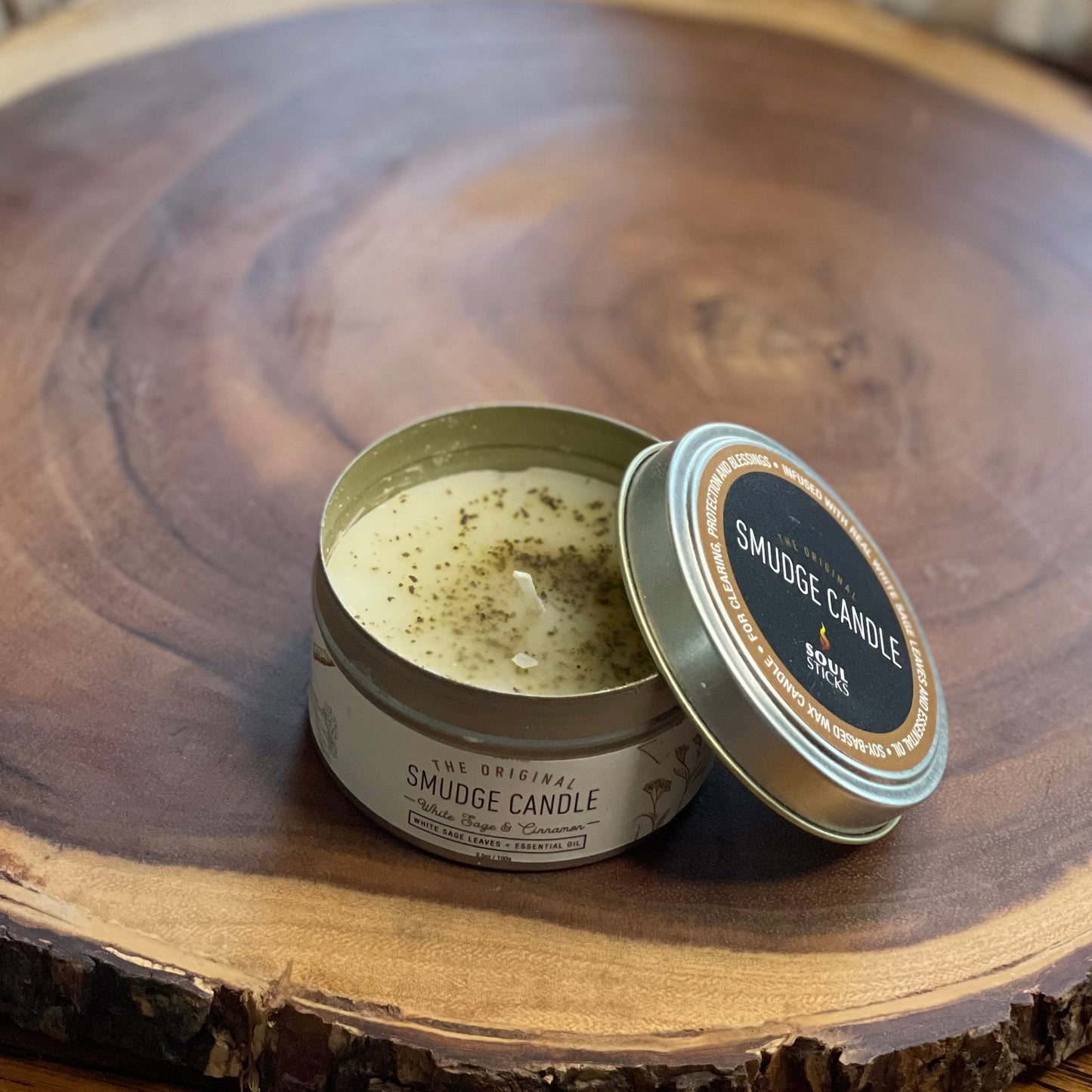 Soul Sticks The Original Smudge Tin Jar Candle| For Smudging and Cleansing