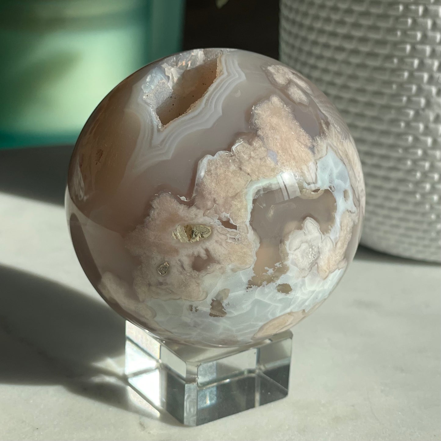 Flower Agate Sphere|Growth & Potential