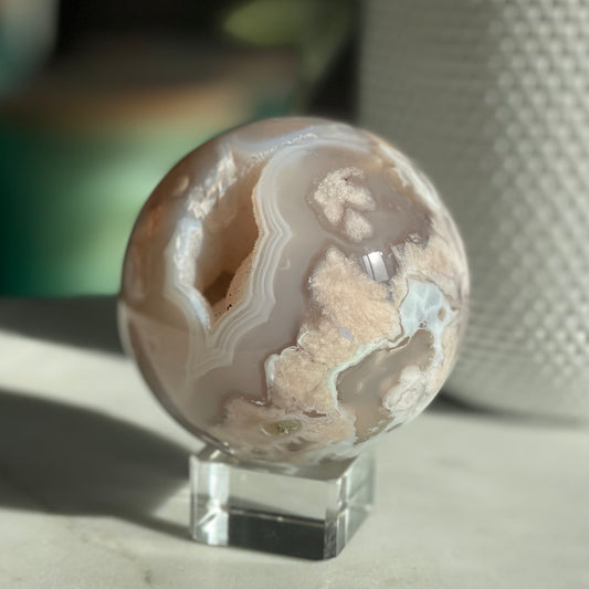 Flower Agate Sphere|Growth & Potential